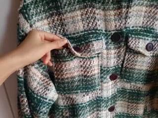 Abrigo de cuadros Zara