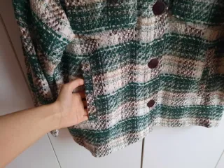 Abrigo de cuadros Zara