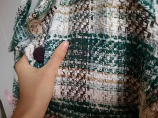 Abrigo de cuadros Zara