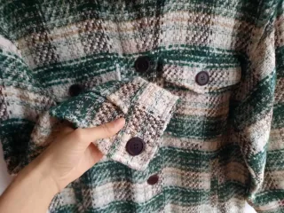 Abrigo de cuadros Zara