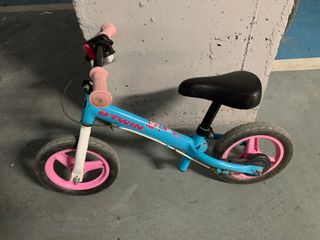 Bici sin pedales azul y rosa