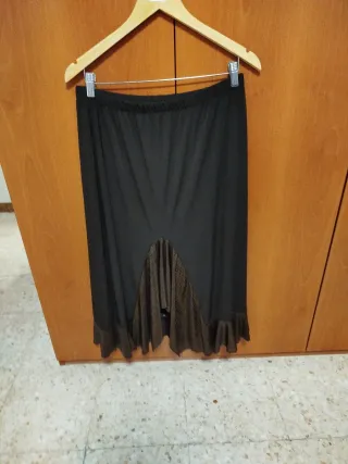 Falda vestir mujer negra y marrón