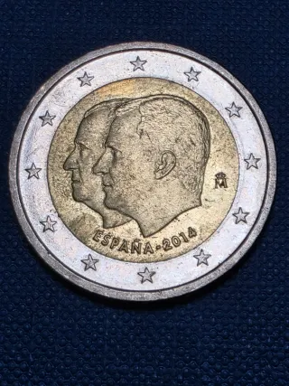 Moneda 2€ España 2014 Cambio de trono
