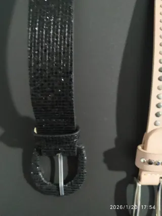 2 cinture (nera e rosa)