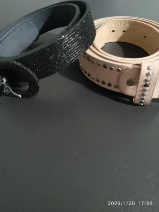 2 cinture (nera e rosa)