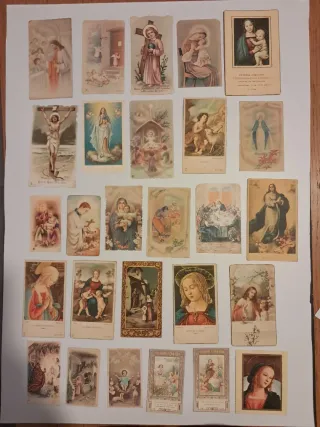Lote de 25 Estampas Religiosas Antiguas