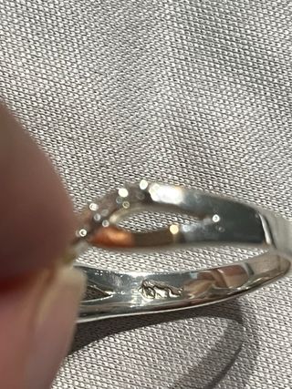 Anillo Compromiso Corazón Plata 950 y Oro 18