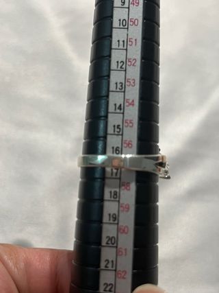 Anillo Compromiso Corazón Plata 950 y Oro 18