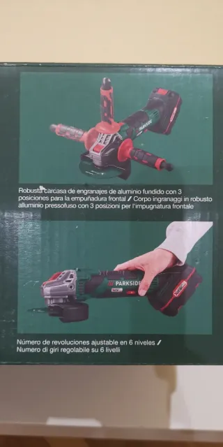 Amoladora Angular Parkside 20V Recargable