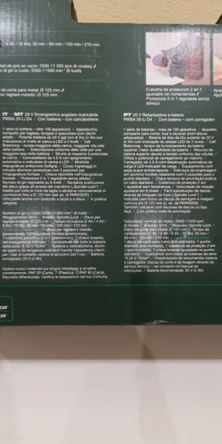 Amoladora Angular Parkside 20V Recargable