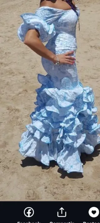 Traje de flamenca dos piezas
