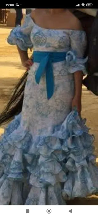 Traje de flamenca dos piezas