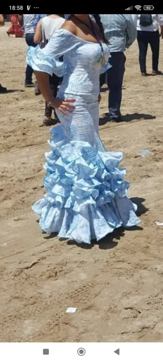 Traje de flamenca dos piezas