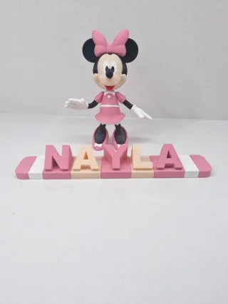 Nombre 3D Minnie Mouse Personalizado