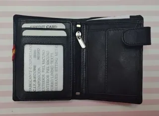 CARTERA MONEDERO PIEL DISEÑO ESPAÑA + REGALO PULSE