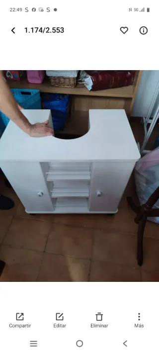 Mueble bajo lavabo blanco