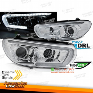 FAROS XEONON TUBO SEQ LED CROMADO compatible con