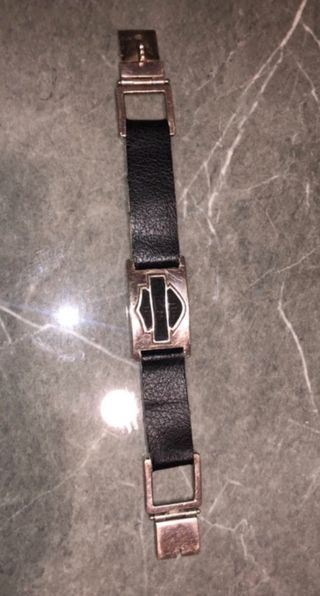 Pulsera Harley-Davidson Cuero y Plata