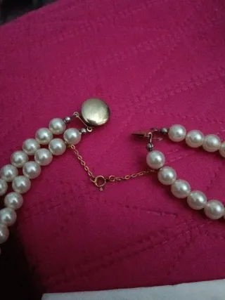 Conjunto collar y pendientes perlas