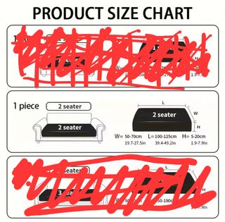 Copridivani Seduta elastica a 2 e a 3 posti Rosso
