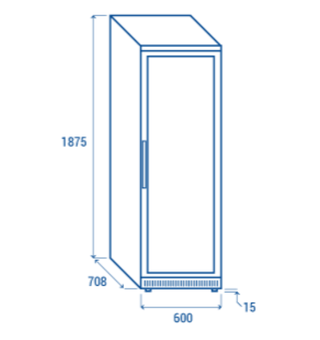 FRIGORÍFICO COOL HEAD CRG 4 puerta cristal