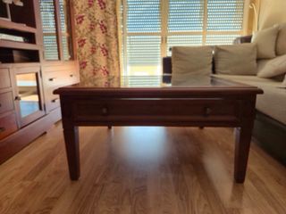 Mesa de centro madera y cristal