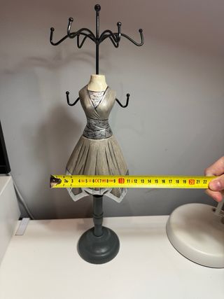 Organizador de Joyas Maniquí Vestido Gris Plata