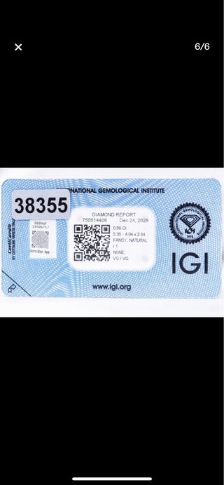 Diamante natural Fancy Yellow amarronado 0,59 ct ·