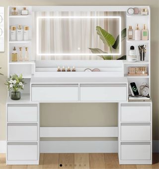 Tocador Maquillaje Espejo Grande LED