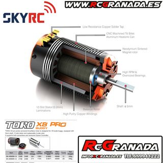 MOTOR 1/8 SKYRC TORO X8 PRO 2350kv
