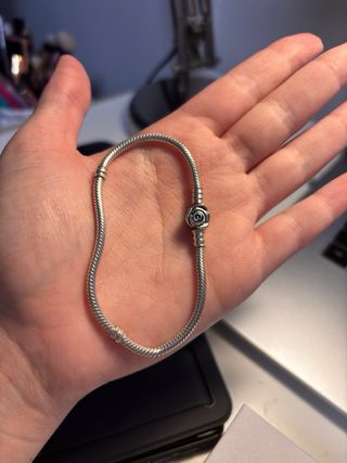 Pulsera Pandora Plata Cierre Rosa