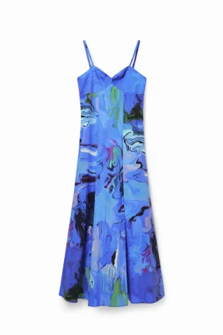 Vestido midi Desigual estampado mármol