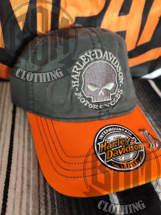 Cappellino Harley Davidson Grigio Arancione