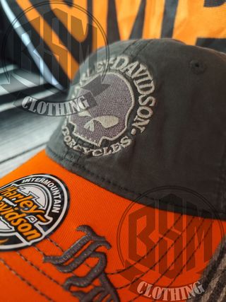 Cappellino Harley Davidson Grigio Arancione