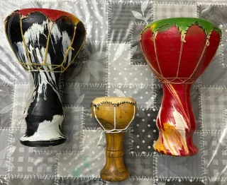 Bongo artigianale Djembe Ceramica Legno