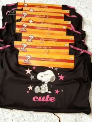 Lote 8 Camisolas Snoopy Peanuts