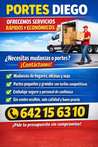Portes y mudanzas muy económico