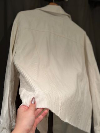 Chaqueta Mango Algodón Blanca