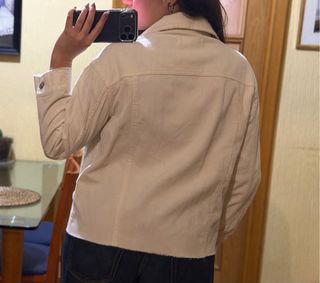 Chaqueta Mango Algodón Blanca