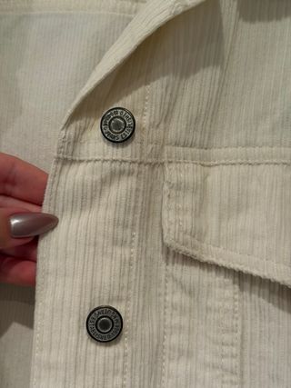 Chaqueta Mango Algodón Blanca