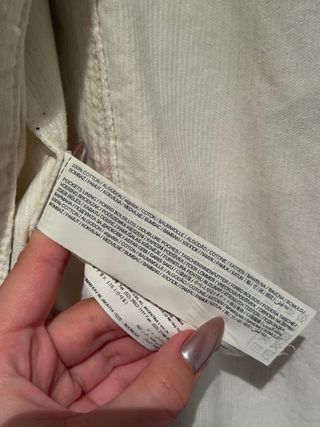 Chaqueta Mango Algodón Blanca