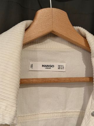 Chaqueta Mango Algodón Blanca
