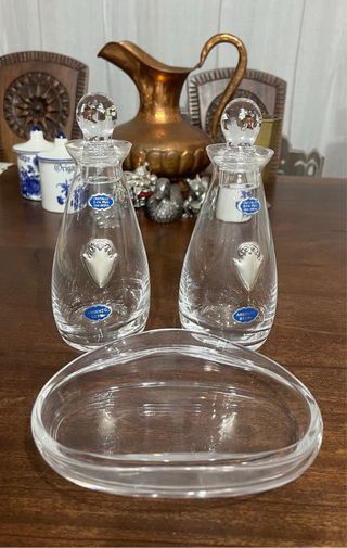 Set Olio e Aceto Cristallo 24% PbO e dettagli Ag