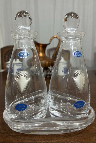 Set Olio e Aceto Cristallo 24% PbO e dettagli Ag