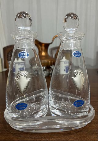 Set Olio e Aceto Cristallo 24% PbO e dettagli Ag