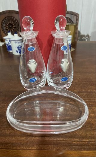 Set Olio e Aceto Cristallo 24% PbO e dettagli Ag