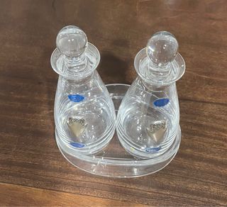 Set Olio e Aceto Cristallo 24% PbO e dettagli Ag