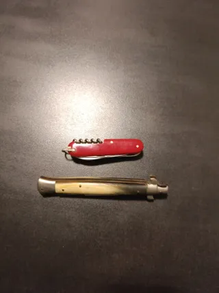 Coltello svizzero rosso e coltello a serramanico