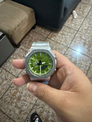 Reloj G-Shock GM Verde y Plateado