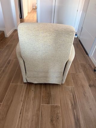 Poltrona relax in tessuto beige